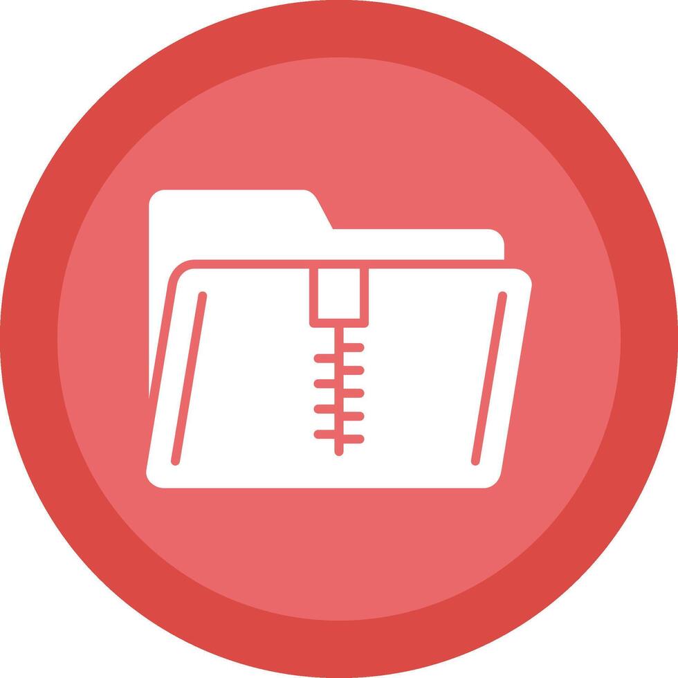 Zip Folder Glyph Due Circle Icon Design vector
