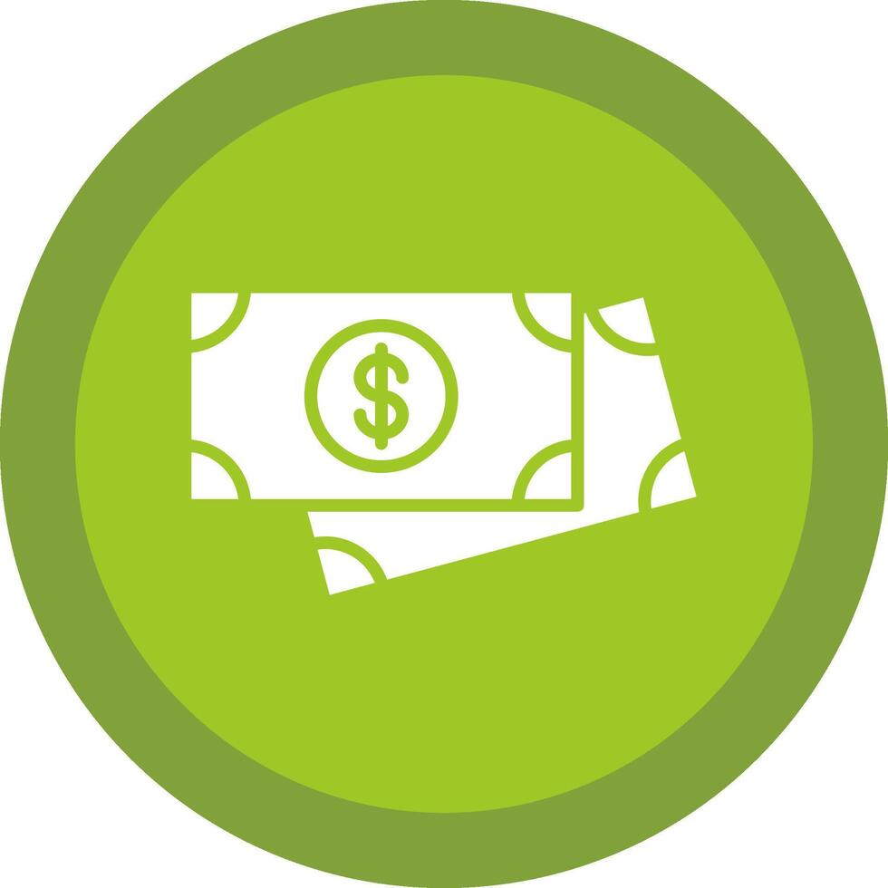 Payment Glyph Due Circle Icon Design vector
