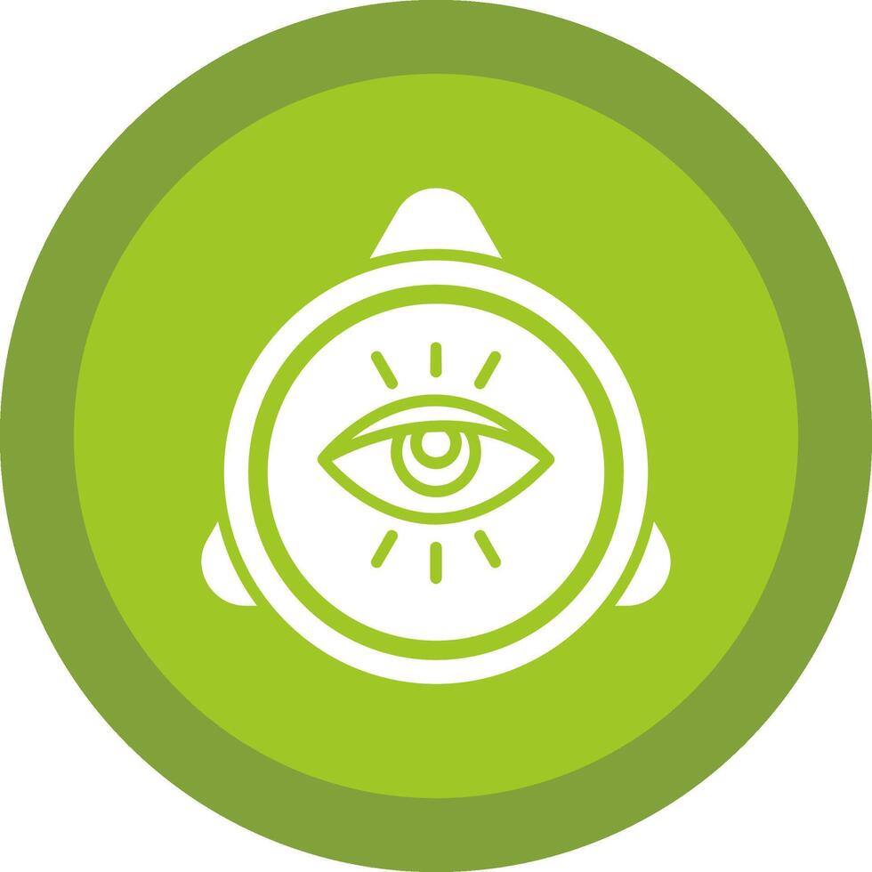 Eye Of Providence Glyph Due Circle Icon Design vector