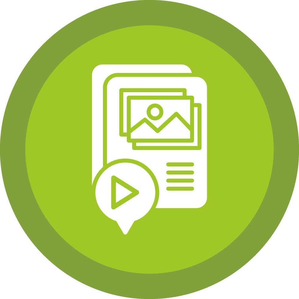 Unstructured Data Glyph Due Circle Icon Design vector