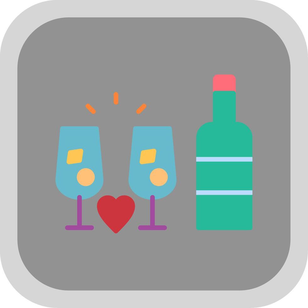 Drink Flat round corner Icon Design vector