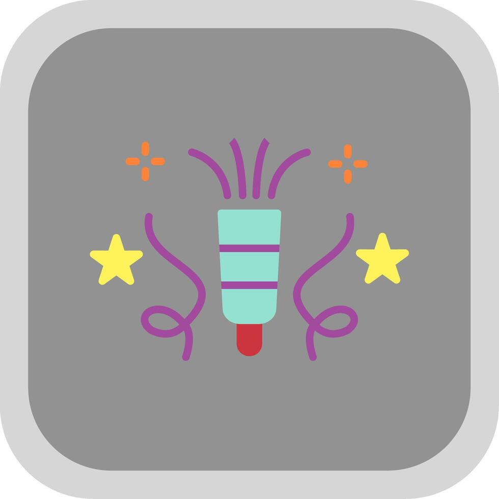 Blower Flat round corner Icon Design vector