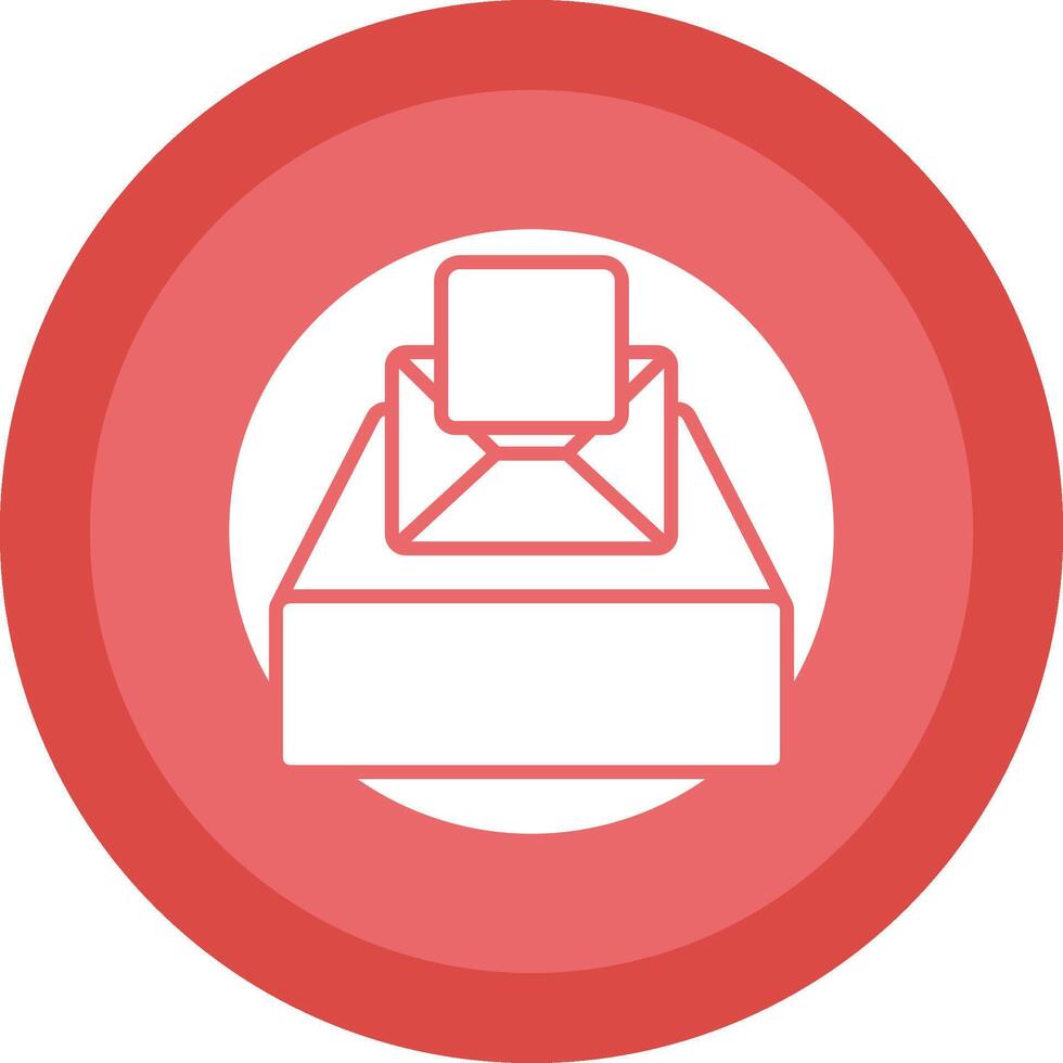 Project Inbox Glyph Due Circle Icon Design vector