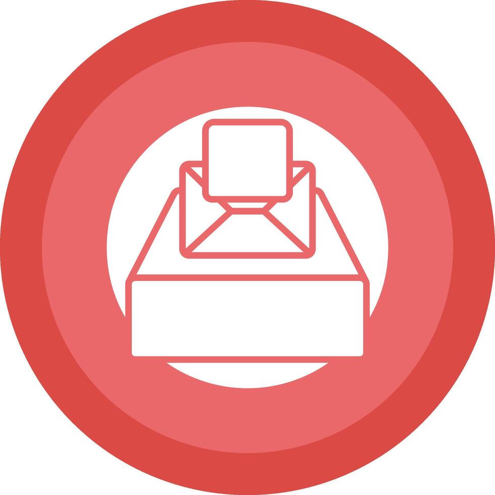 Project Inbox Glyph Due Circle Icon Design vector