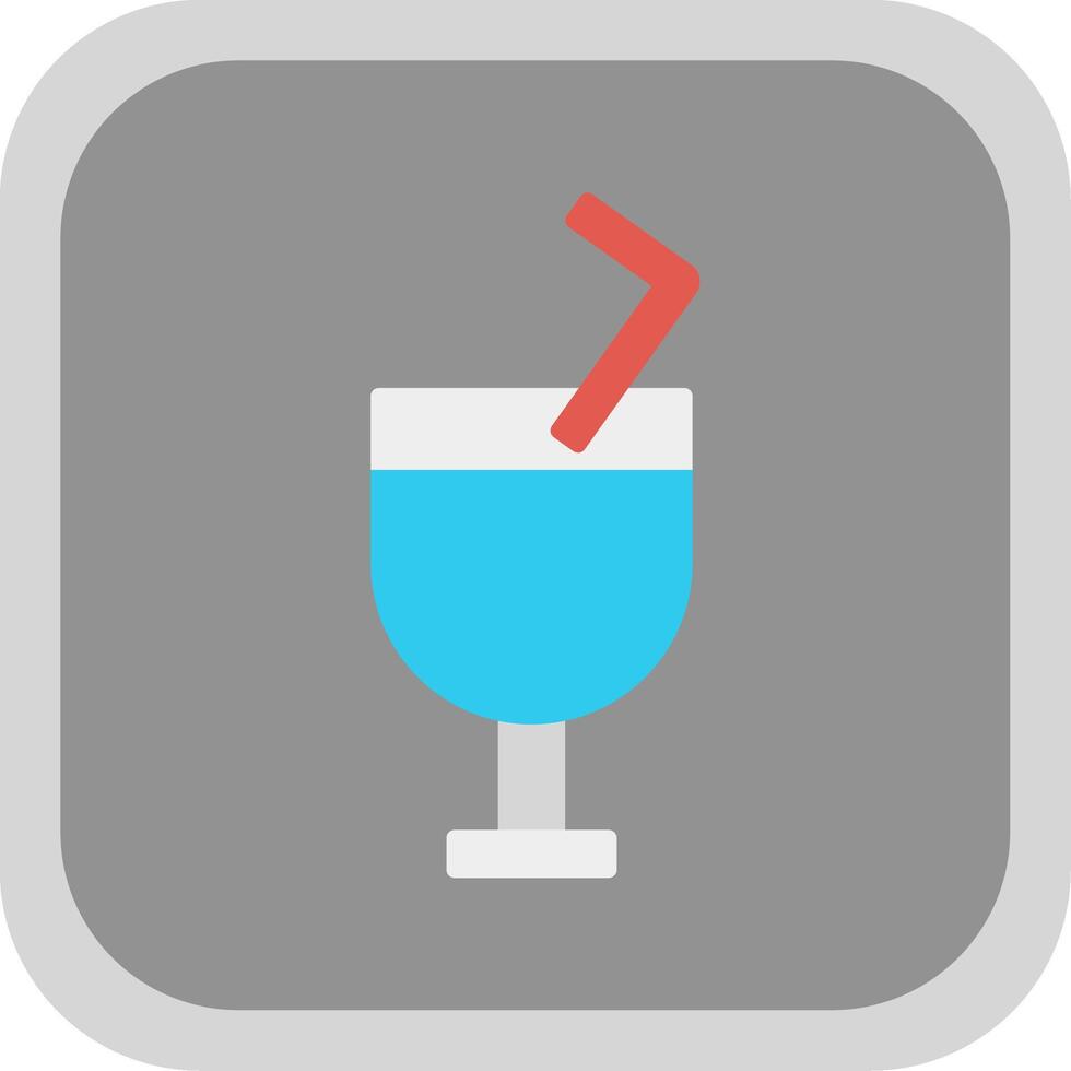 Glass Flat round corner Icon Design vector