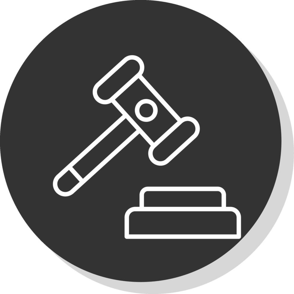 Auction Glyph Due Circle Icon Design vector