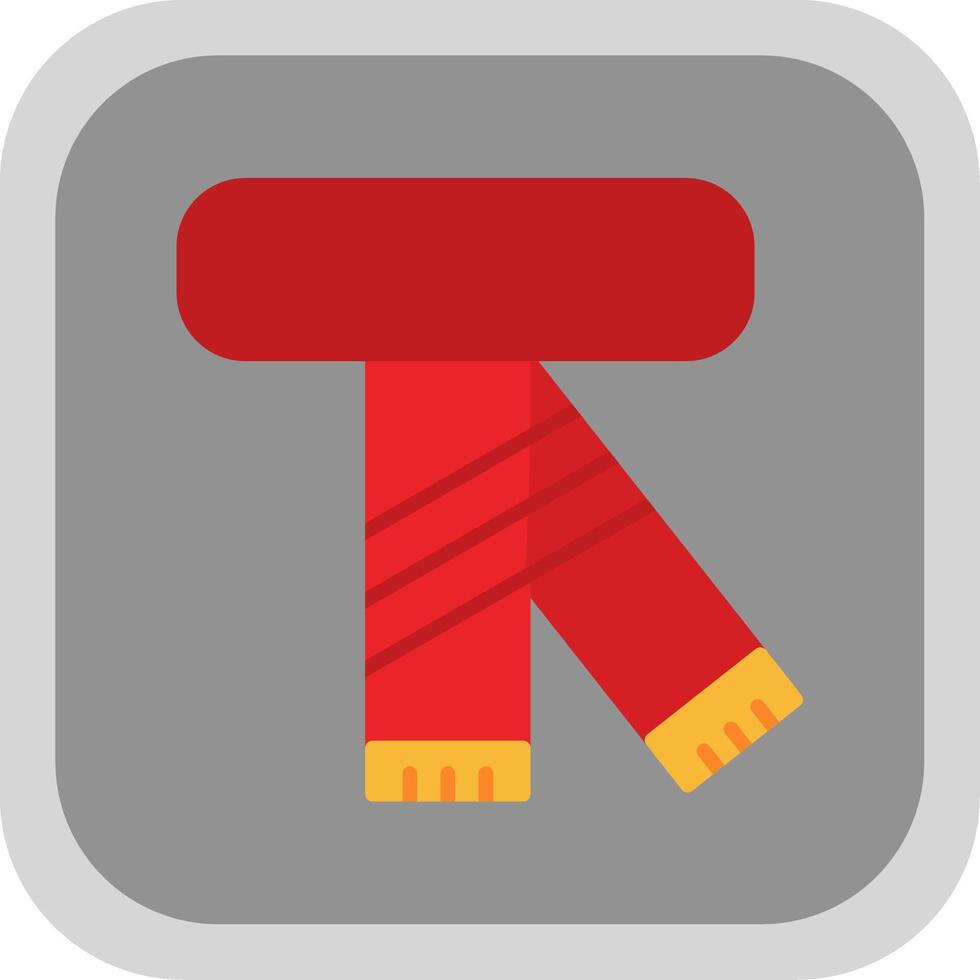 Scarf Flat round corner Icon Design vector