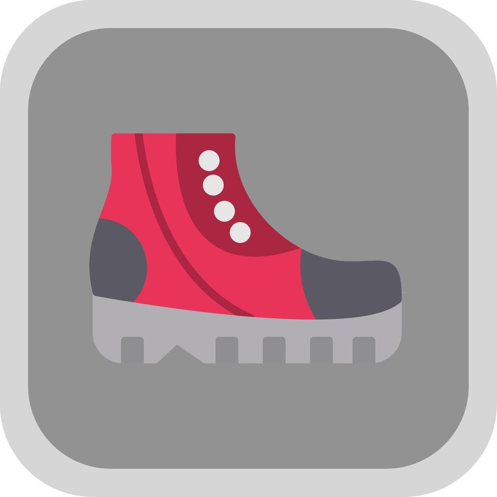 Shoes Flat round corner Icon Design vector