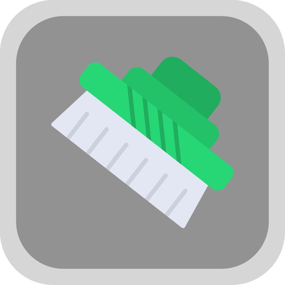 Cleaning Brush Flat round corner Icon Design vector