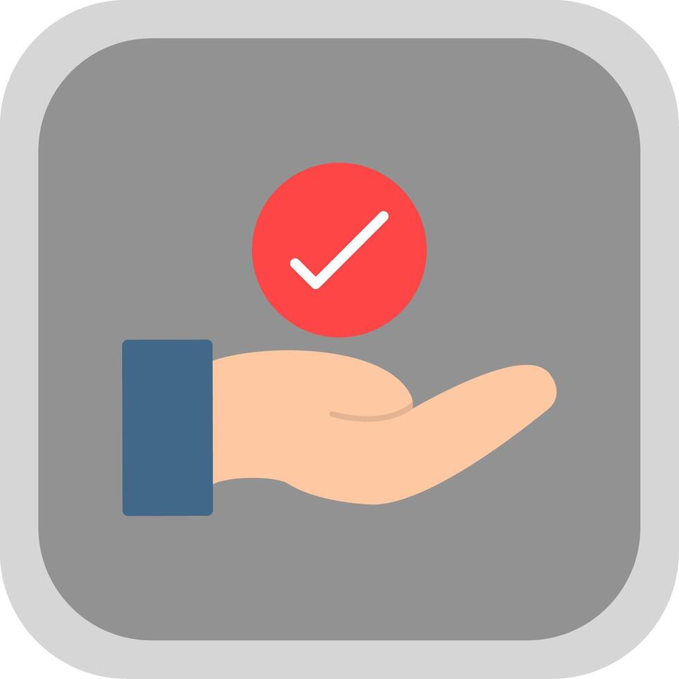 Choice Flat round corner Icon Design vector