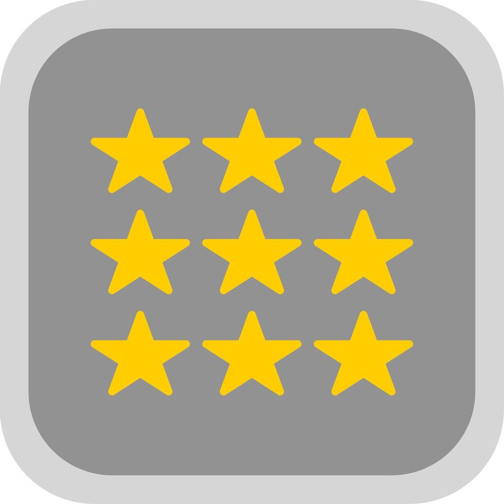 Stars Flat round corner Icon Design vector