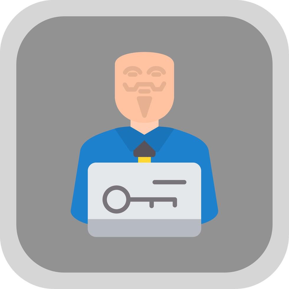 Anonymous Flat round corner Icon Design vector
