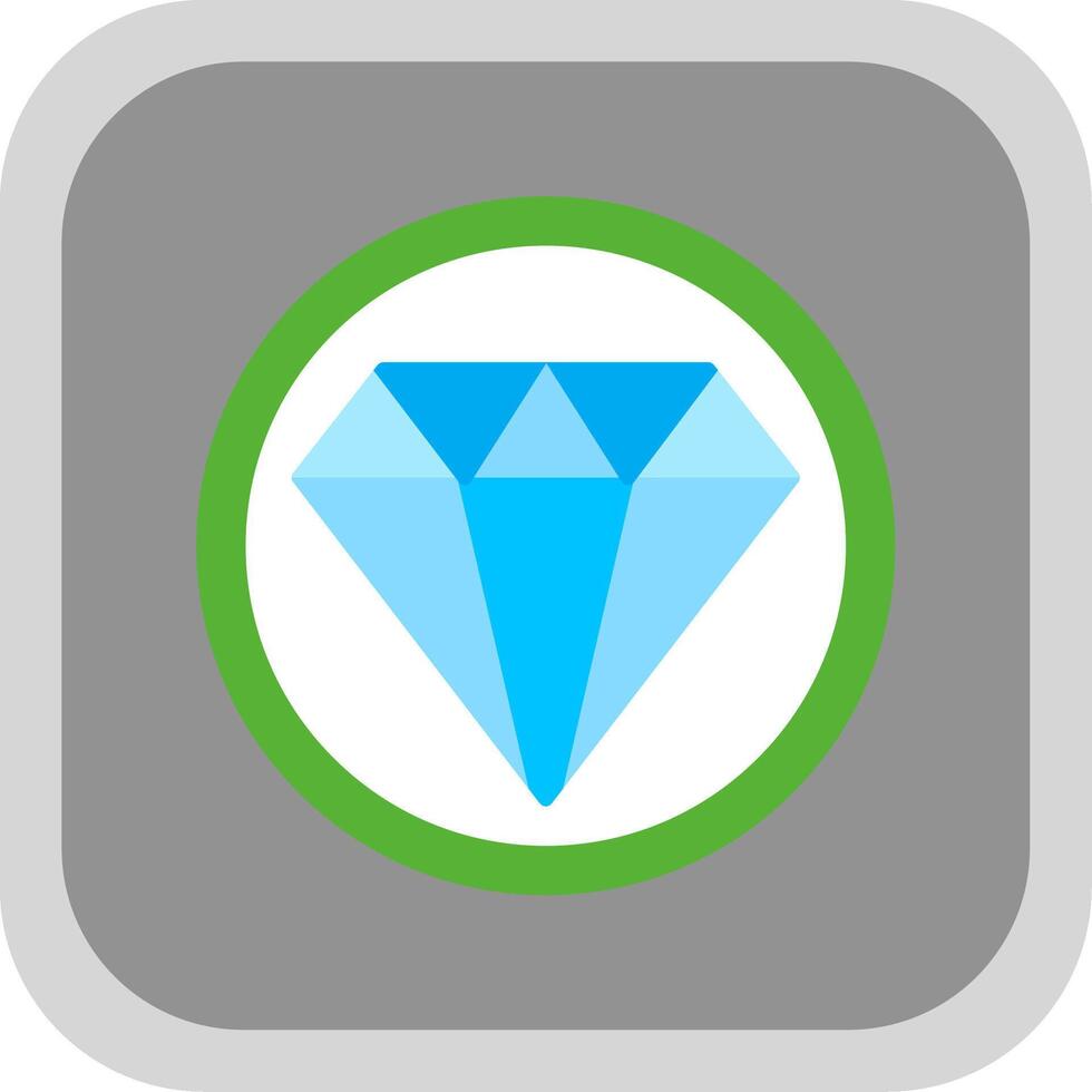 Diamond Flat round corner Icon Design vector