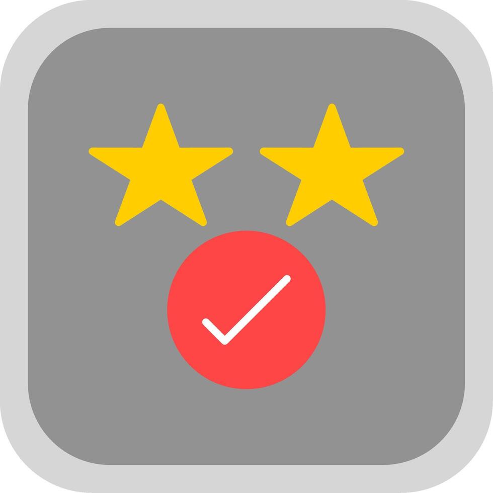 Rating Flat round corner Icon Design vector