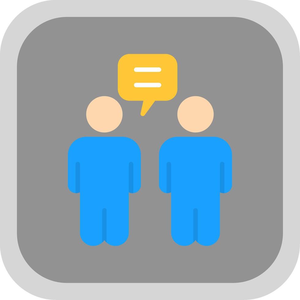 Relationship Flat round corner Icon Design vector