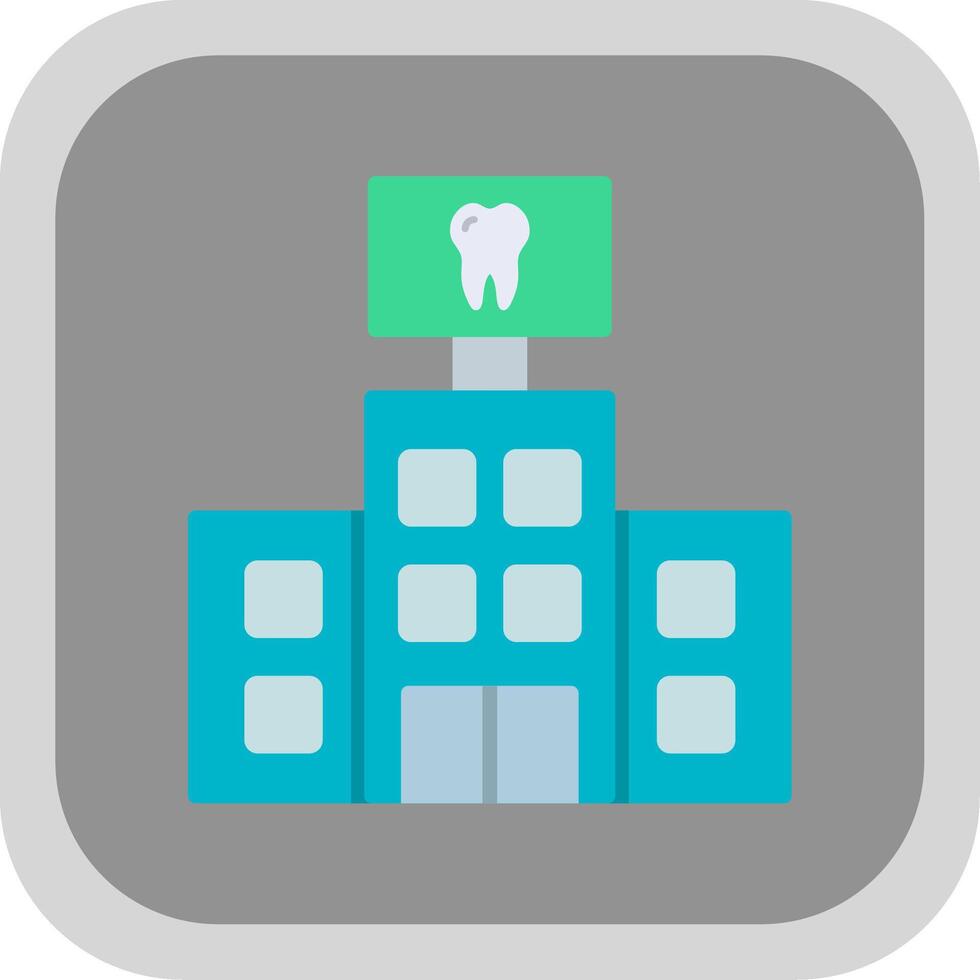 Dental Care Flat round corner Icon Design vector