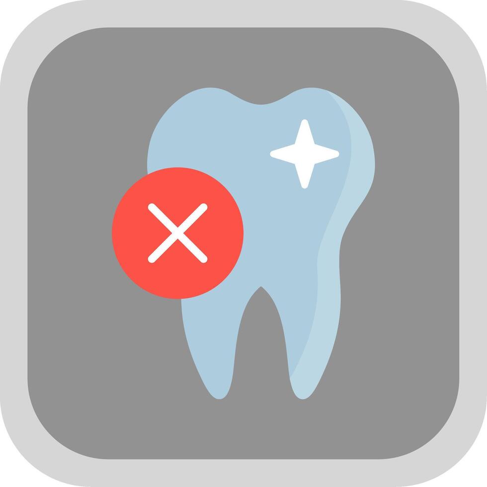 Rejected Flat round corner Icon Design vector
