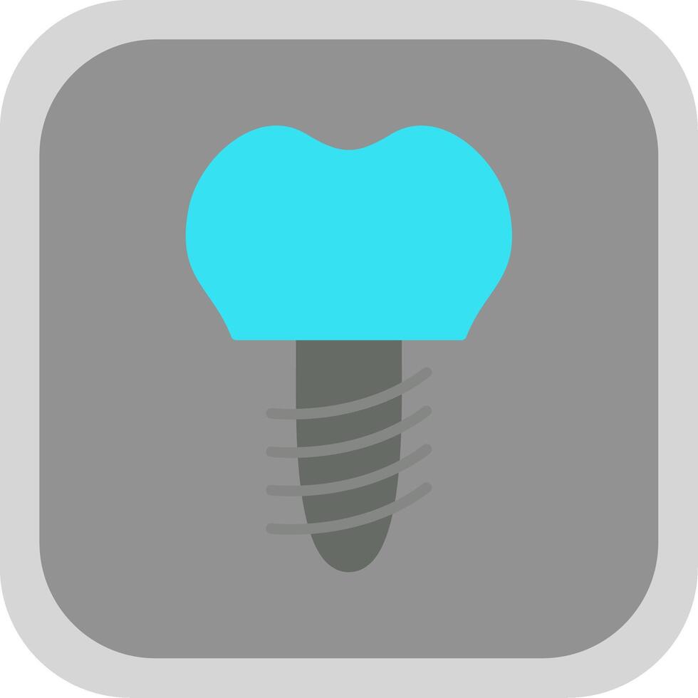 Implants Flat round corner Icon Design vector