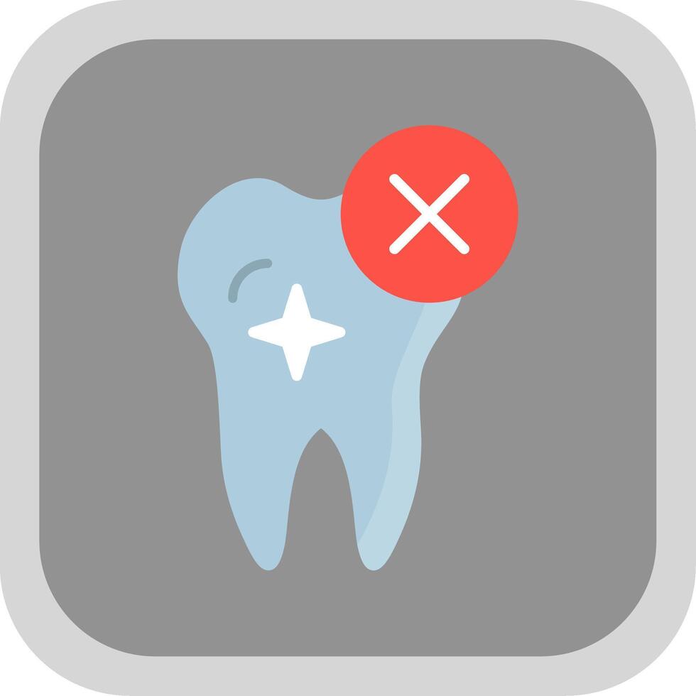 Rejected Flat round corner Icon Design vector