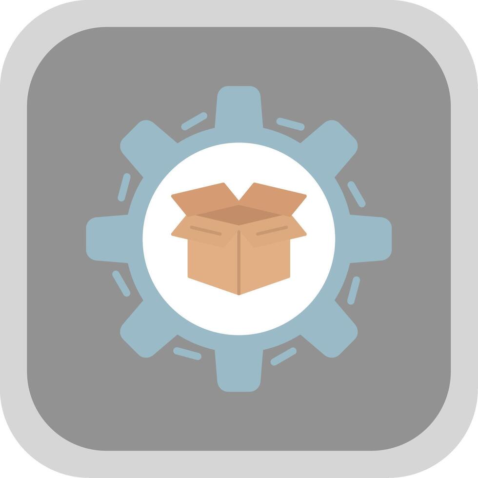 Product Management Flat round corner Icon Design vector