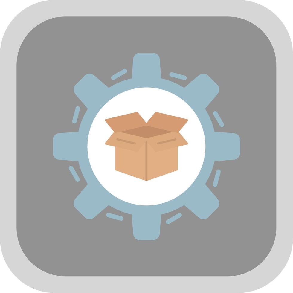 Product Management Flat round corner Icon Design vector