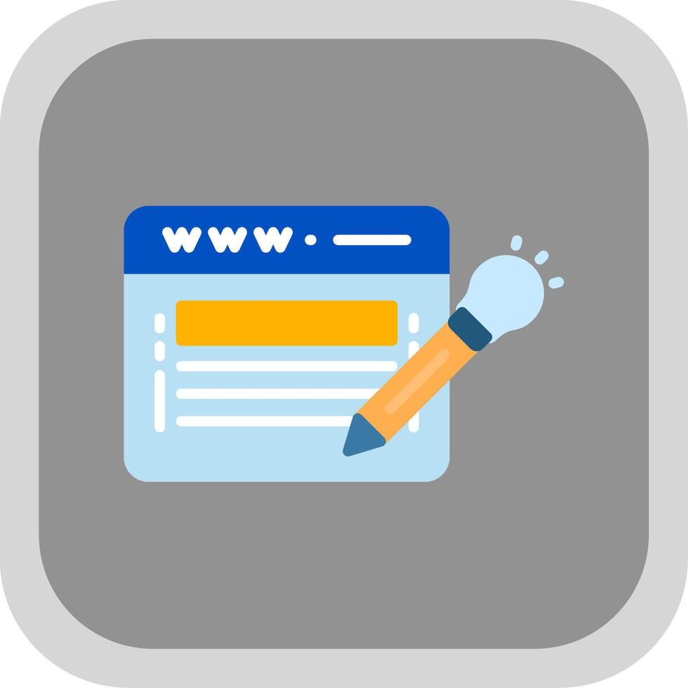 Website Design Flat round corner Icon Design vector