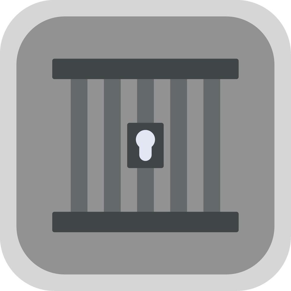 Prison Flat round corner Icon Design vector