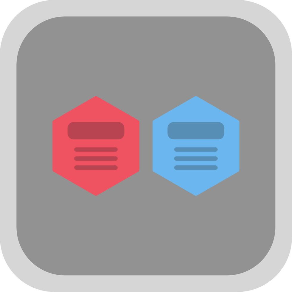 Infographic Elements Flat round corner Icon Design vector
