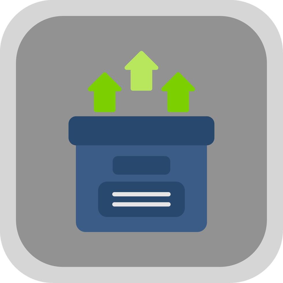 Storage Box Flat round corner Icon Design vector