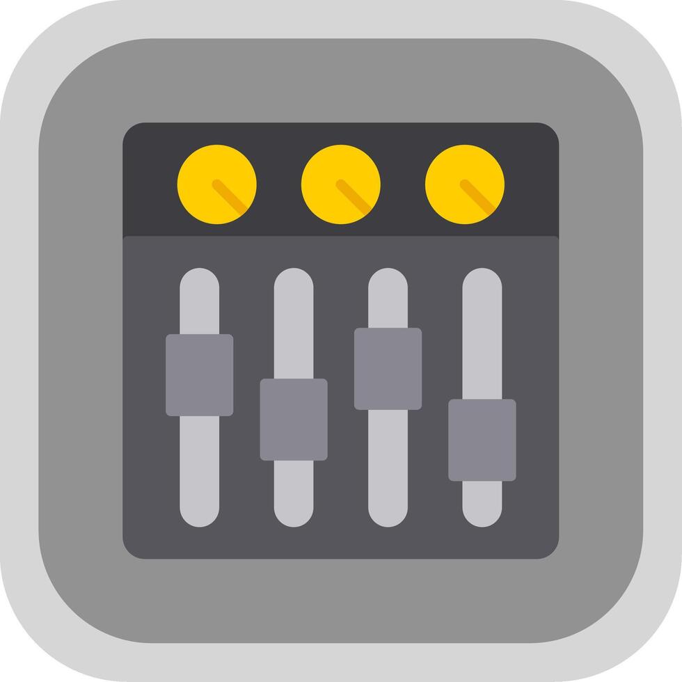 Sound Mixer Flat round corner Icon Design vector