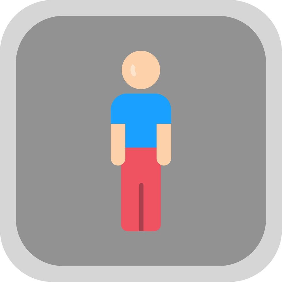 Person Flat round corner Icon Design vector