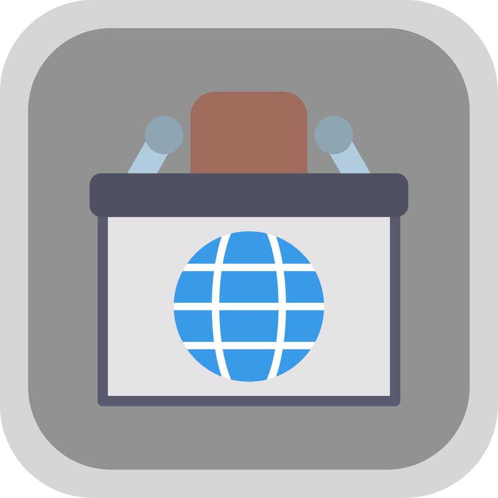 Desk Flat round corner Icon Design vector