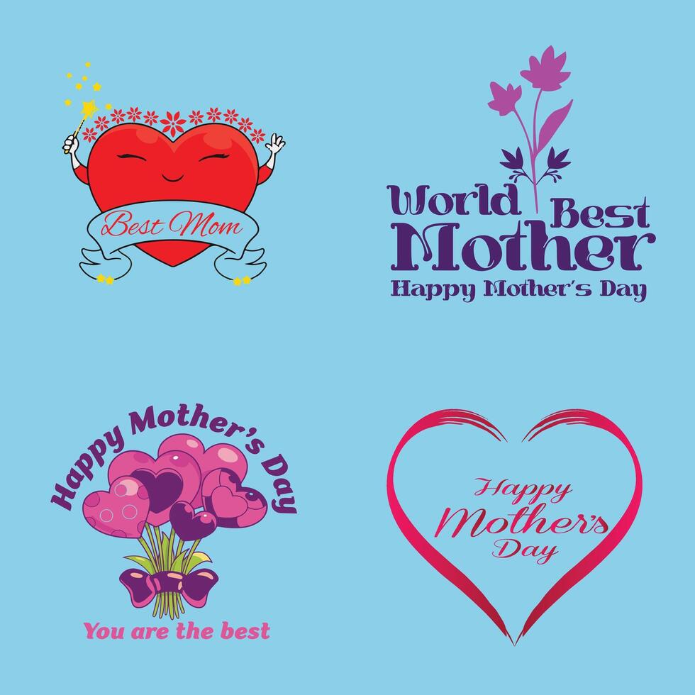mother day font calligraphy greeting vector