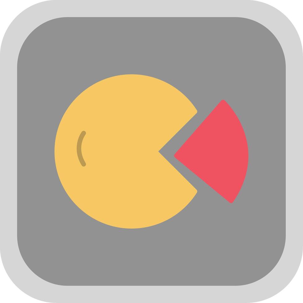 Pie Chart Flat round corner Icon Design vector