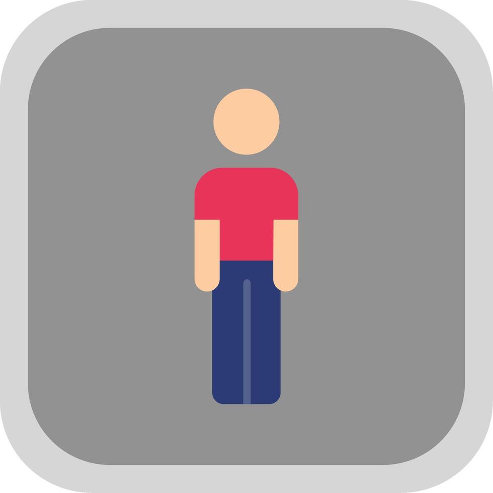 Person Flat round corner Icon Design vector