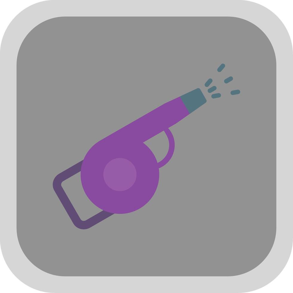 Leaf Blower Flat round corner Icon Design vector