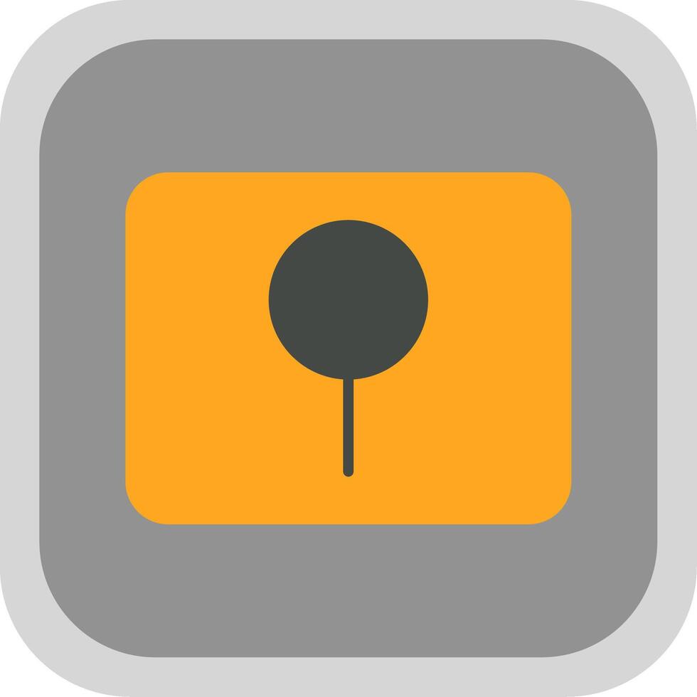 Key Hole Flat round corner Icon Design vector