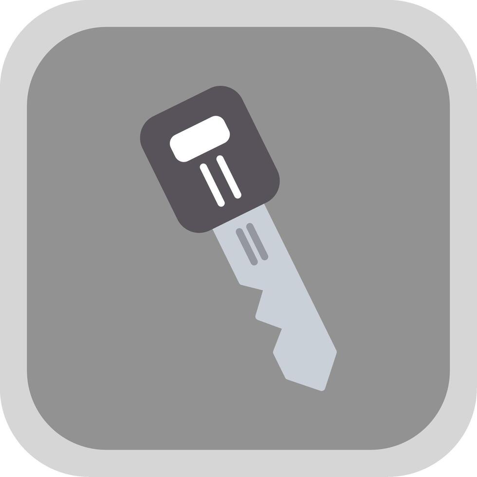 Car Key Flat round corner Icon Design vector