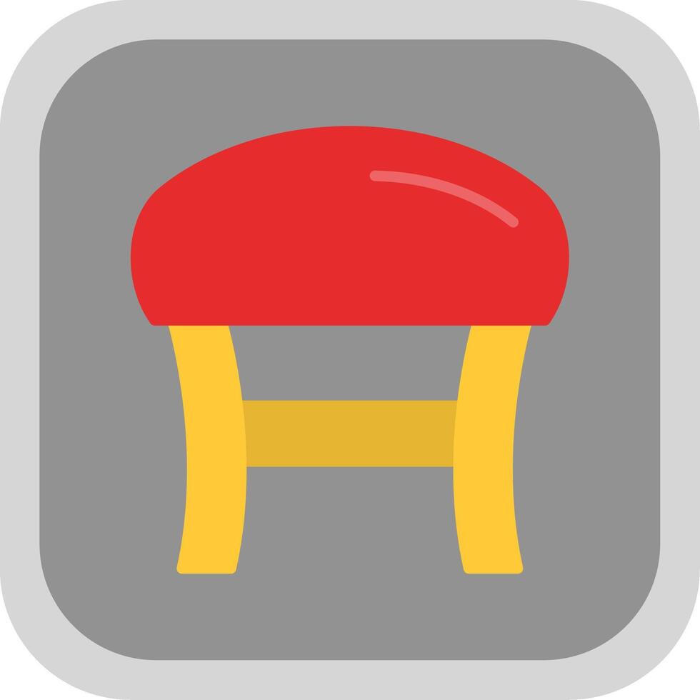 Stool Flat round corner Icon Design vector