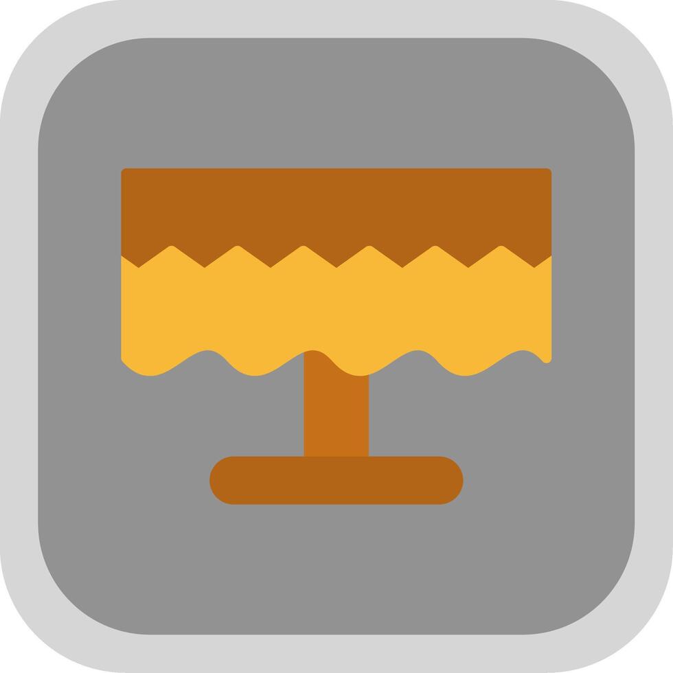 Table Cloth Flat round corner Icon Design vector