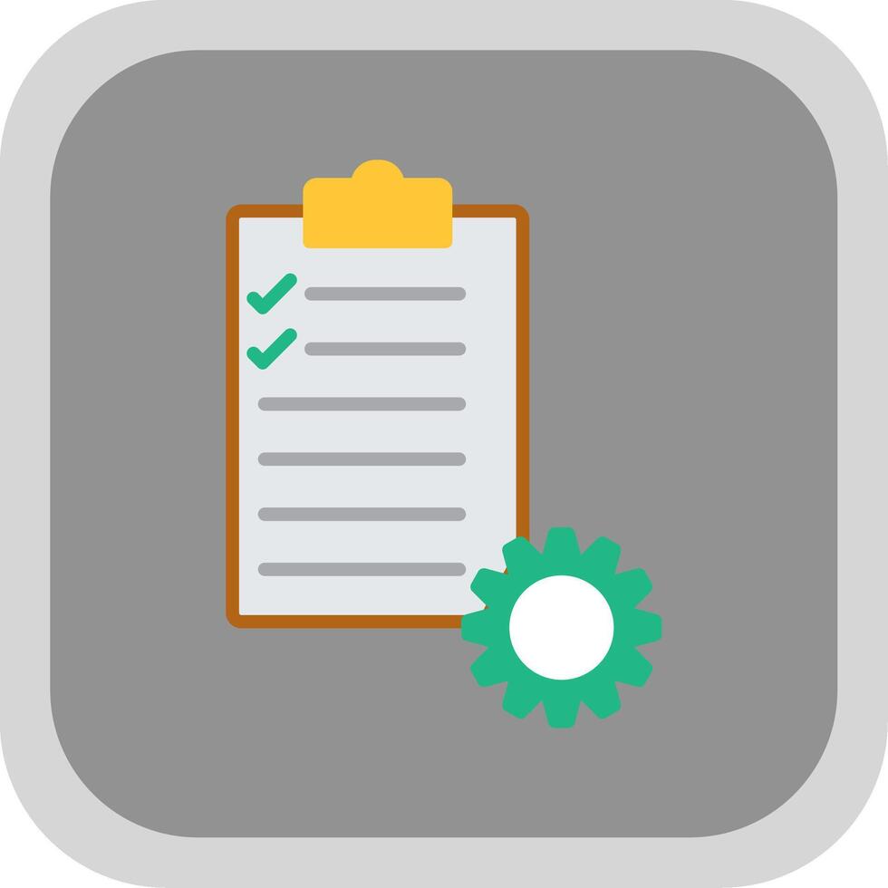 Project Management Flat round corner Icon Design vector