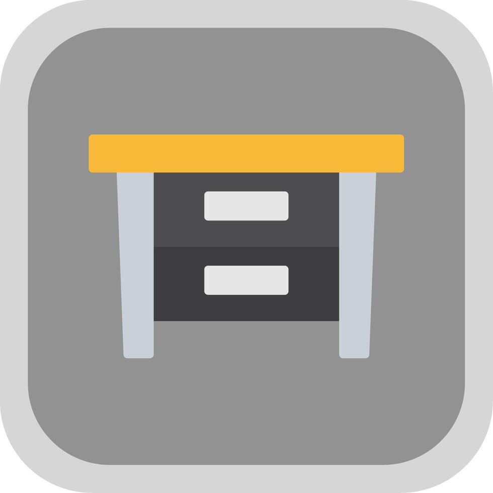 Side Table Flat round corner Icon Design vector