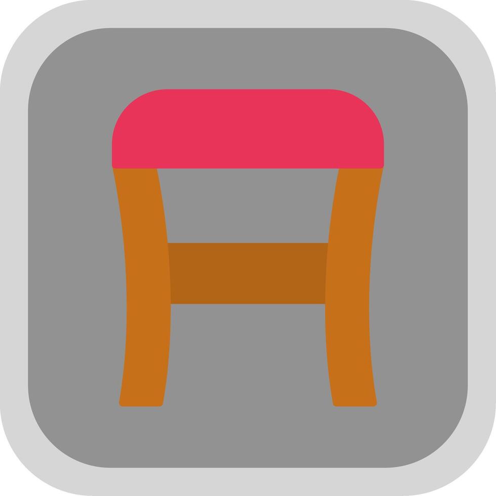 Stool Flat round corner Icon Design vector