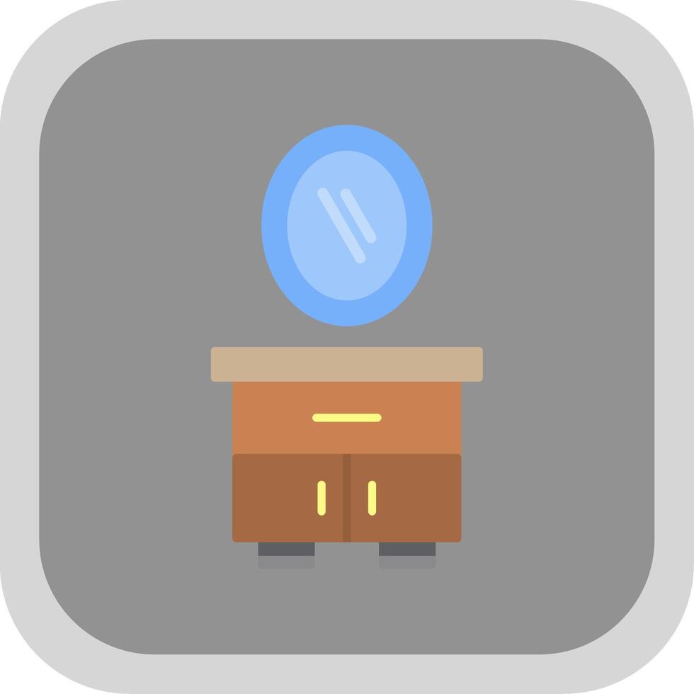 Vanity Set Flat round corner Icon Design vector