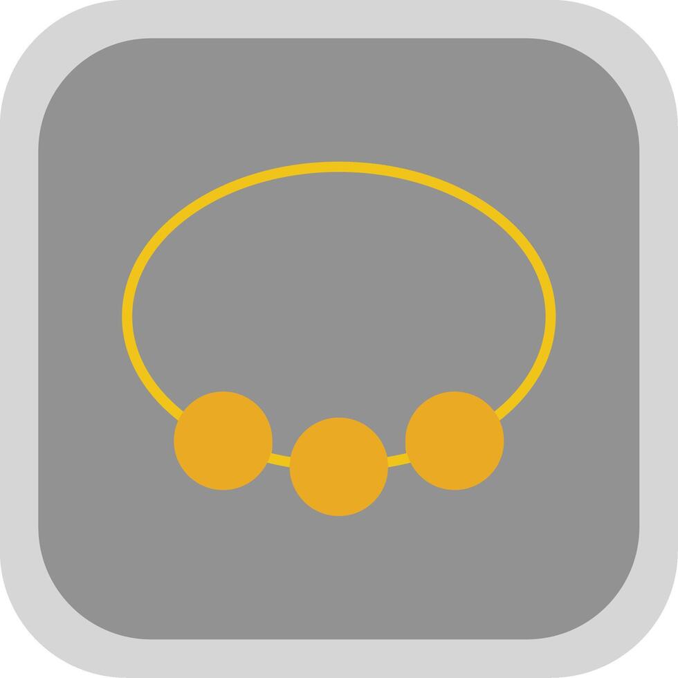 Bangle Flat round corner Icon Design vector