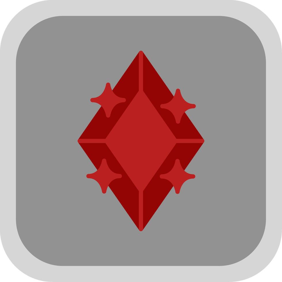 Diamond Flat round corner Icon Design vector