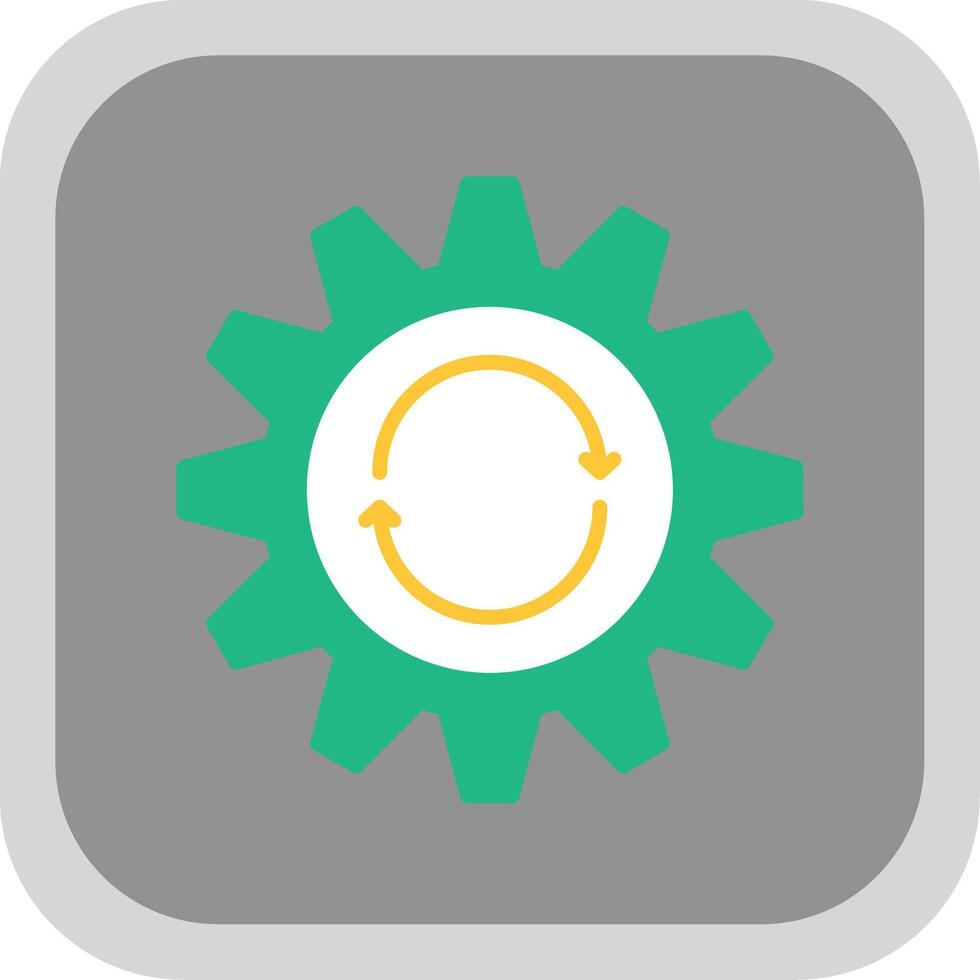 Repeat Flat round corner Icon Design vector