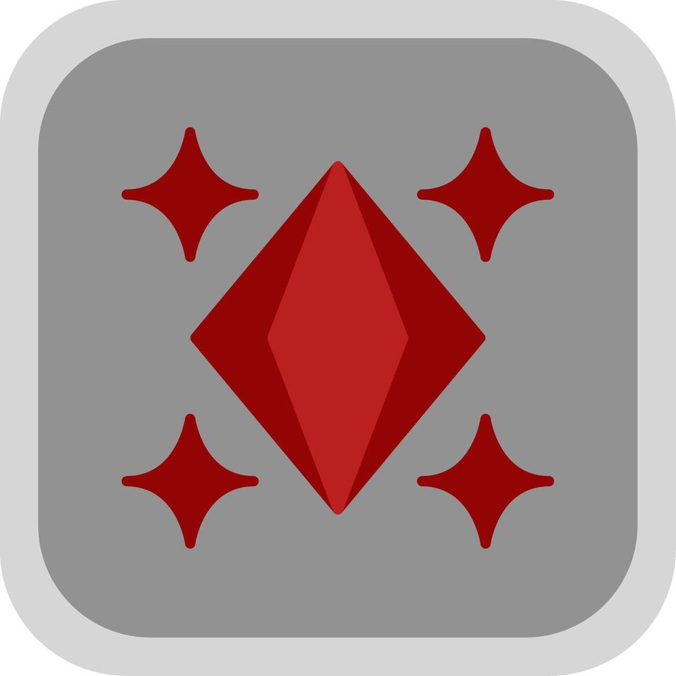 Crystal Flat round corner Icon Design vector