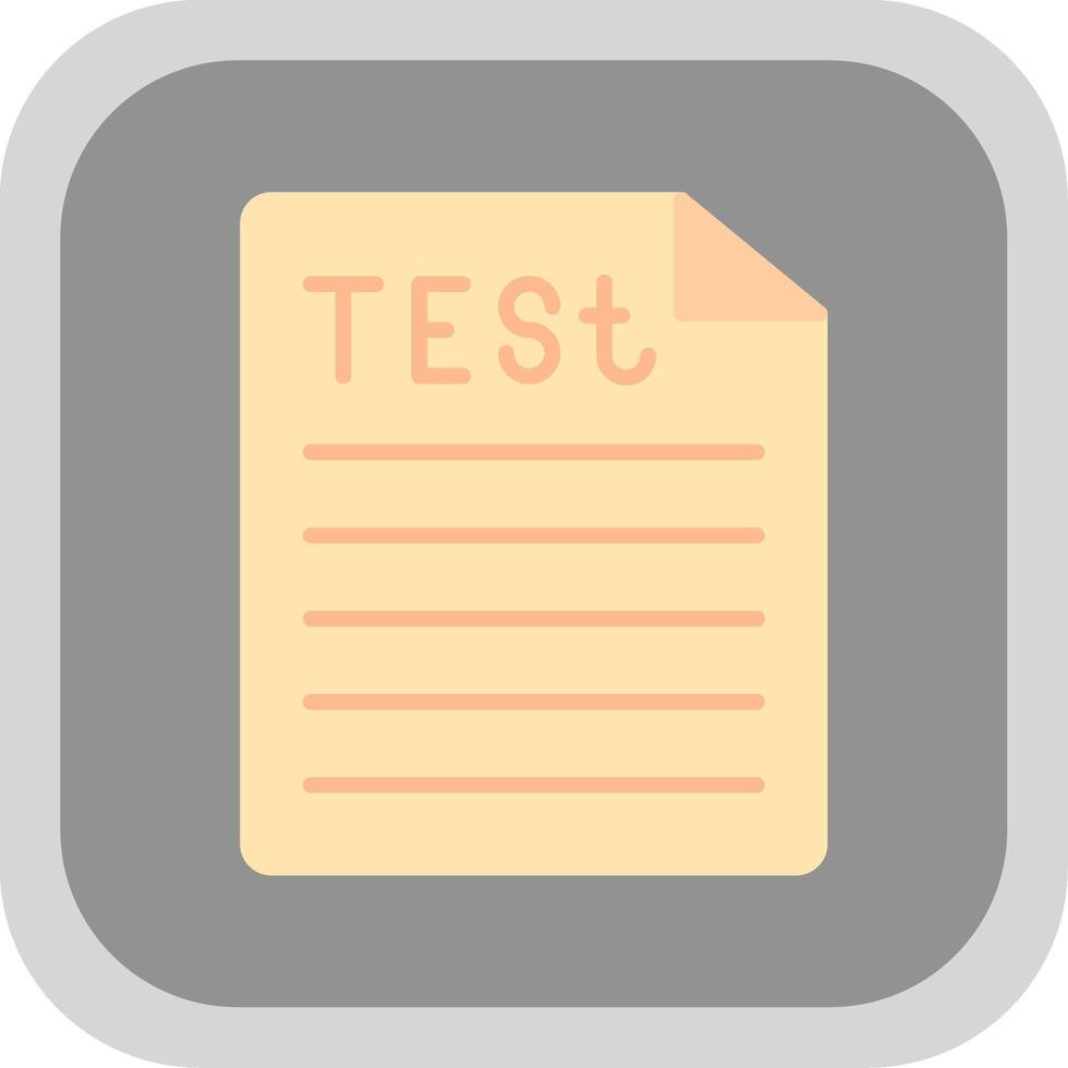 Test Flat round corner Icon Design vector
