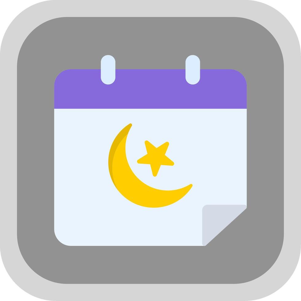 Calendar Flat round corner Icon Design vector